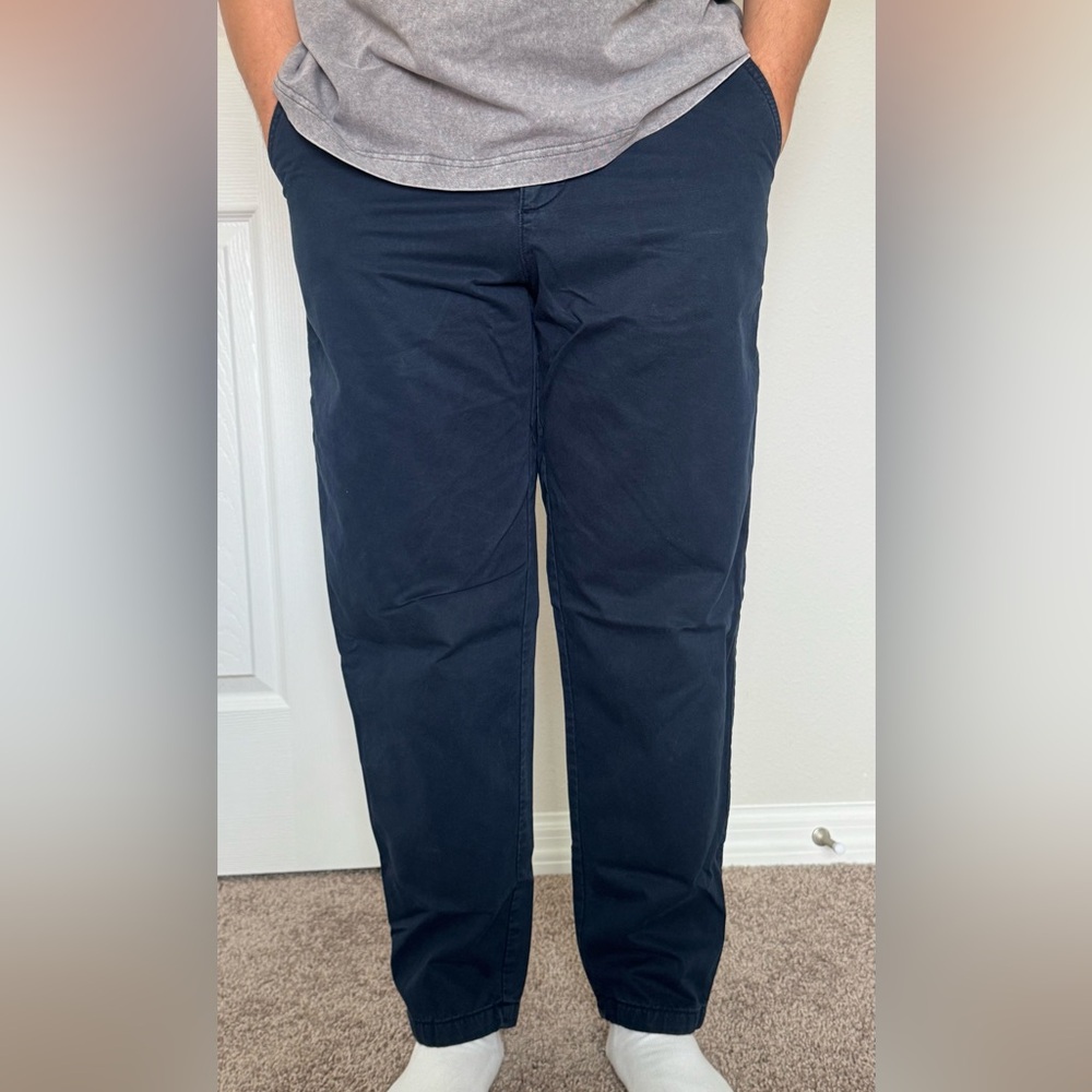 Zara Men's Dark Blue Chinos